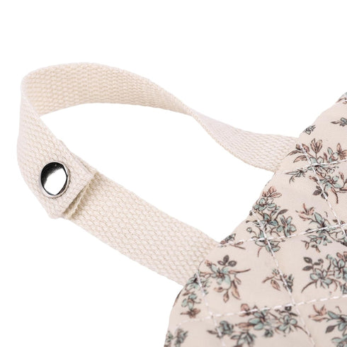 Quilted Baby Wipe Holder, Canvas Floral Quilted Pouch with Hanging Strap, Portable Diaper Wipe Holder for Travel