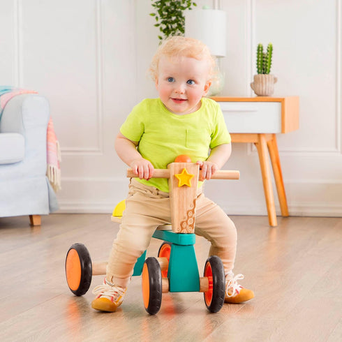 B. Toys Smooth Rider - Ride On Wooden Toddler Bike, Balance Toys for Toddlers, Push & Ride Bike for Ages 18 Months+
