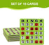10-Pack GSE Games & Sports Expert Fingertip Shutter Slide Bingo Cards, Reusable Easy-Read Green Jumbo Bingo Game Cards