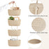 4-Tier Dahey Over The Door Hanging Basket Woven Boho Wall Mounted Storage Organizer with Hooks for Bedroom Nursery