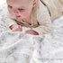 Baby Blankets for Unisex Boys Girls, Super Soft Minky Blankets with Breathable Muslin Cotton Front, Floral Printed