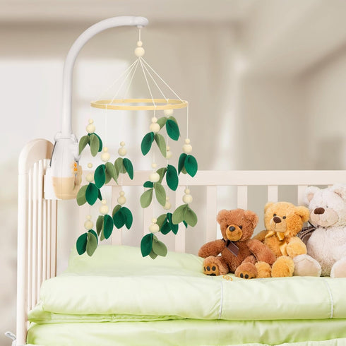 Forest Green Dragon Mobile for Nursery - Leaf Design