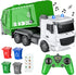 2.4Ghz Remote Control Garbage Truck Toys, 1/24 RC Garbage Truck with 4 Trash Cans, 6 Channel Waste Management, 100pcs