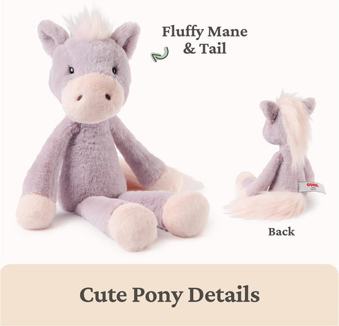 0 15" GUND Take-Along Friends Plush, Penni Pony Stuffed Animal, Toy Horse for Ages and Up, Lilac