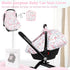 2 Cozy Baby Car Seat Cover Winter, Windproof Carseat Covers for Newborn with Layers Window, Pink Flowers Infant Car