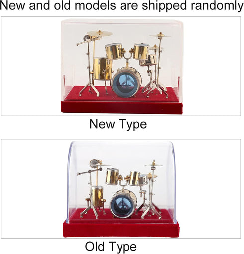 Miniature Drum Set, Kit Miniature Musical Instrument for Desk Display, Mini Ornaments Craft Home Decor (18cm)