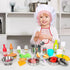 37PCS Playset Sets Shimirth Pretend Play Kitchen Accessories, Kids Kitchen Stainless Steel Play Pots and Pans for Kids