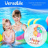 20" Clear Inflatable Beach Ball for Pool Birthday Party, Happy Birthday Decorations and Outdoor Fun Games