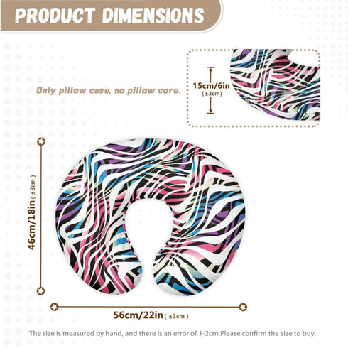 GOSTONG Set 2 Pack Colorful Zebra Pattern Nursing Pillow Cover of Nursing Pillow Slipcovers Ultra Soft Compatible