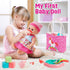12in Set 20pcs Bag/Cradle/2 3 4 5 6 Golray Girl Baby Doll Crib and High Chair - Sound&Pee Interactive Baby Doll