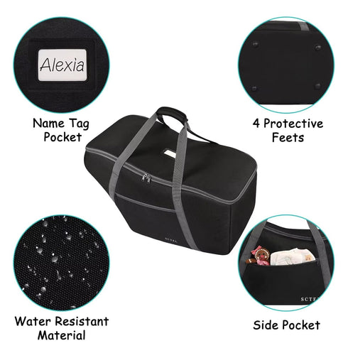 Car Seat Travel Bag for Graco SnugRide 35 Lite and Chicco KeyFit 30 - Padded Infant Carrier Bag