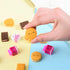 Cookie Erasers for Kids - 12 Pieces 3D Cute Food Puzzle Mini Biscuit Erasers, Fun Desk Pet Erasers