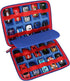 Mchoi Shockproof Carrying Case for Hot Wheels 20 Cars, Toy Car Organizer for Matchbox Cars Storage, Blue, Case Only