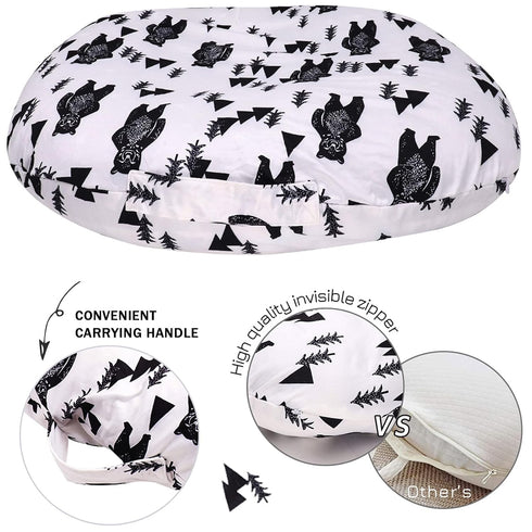 Baby Lounger Cover, Bear Newborn Lounger Cover for Boys, Snugly Fit Infant Removable Slipcover (Lounger Pillow Not