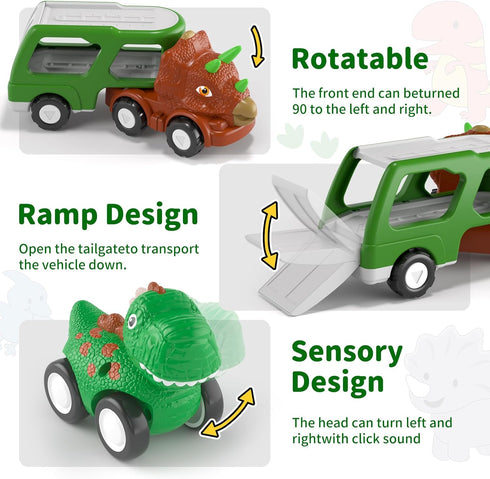5 1 1 2 3 4 5 1-3 2-4, newcrave in Dinosaur Car for Toddlers Toy for Year Old Boys, Dinosaur Truck for Toddlers Boys