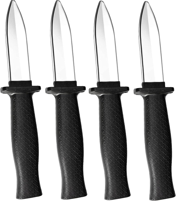 4 Pcs Retractable Knife Prop, Fake Dagger Halloween Trick with Plastic Blade for Party Favors