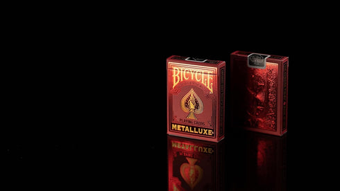 Bicycle Metalluxe Red Playing Cards - Premium Metal Foil Finish, Poker Size