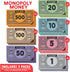 Play Money Compatible for Monopoly, 60 Each Bill Denomination, Mixed Colors: $1, $5, $10, $20, $50, $100, $500 (3 Set)