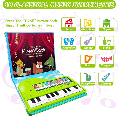 20 3 4 5 Kids Piano Book Toys - Keys Kids Keyboard Piano Educational Music Toys, Children Gifts & Toddler Toys for Year
