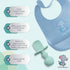 LittleWhispers Baby Silicone Spoons - Self Feeding 6 Months, Infant, Toddler & Kid Friendly Utensils, 4 Pack