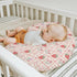 Summer Boho Strawberry Flowers Baby Nursing Pillow Covers for Girl Strawberries Pink Bows Checkerboard Nursing