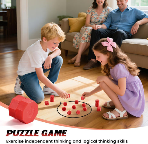 LULQZ Magnetic Chess Game with Stones, Magnet Game with String, Strategy Board Games, Family Games for Kids and Adults