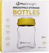 6pc Set 6.oz 180ml Breastmilk Bottles with Leak Proof Lids by Max Strength Pro, Reusable Wide Neck Bottles Best