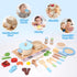 BGdoyz Set, Set Playset, Playset Play Kitchen Accessories, Wooden Play Cooking Pretend Play Kitchen for Kids, Including