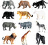 RUSON 12 Pcs Safari Animals Figures Toys, Realistic Mini Jungle Zoo Animal Figurines