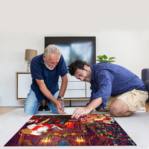 1000 Piece Jigsaw Puzzles for Adults, Santa's Room Christmas Puzzle, Beautiful Holiday Puzzle
