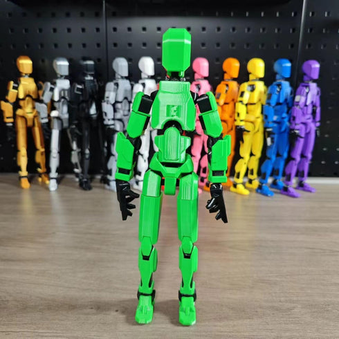 5PCS Assembly Completed T13 Action Figure, 3D Printed Multi-Jointed Movable Lucky 13 Figures, Creative Gifts (5 Colors)