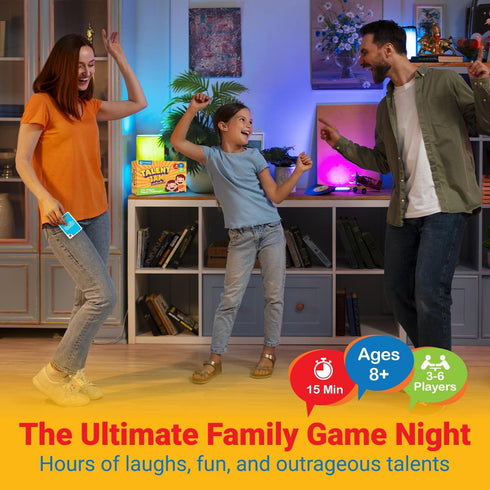 Talent Jam - Hilarious Talent Show & Charades Game - Fun Family Games for Kids and Adults - Family Game Night for Teens