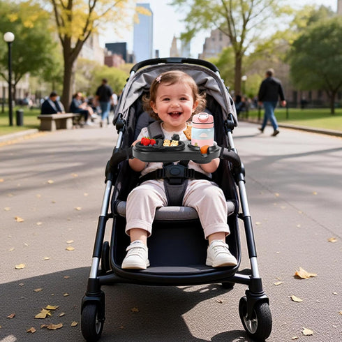 Universal Snack Tray for Mockingbird Nuna Bugaboo Uppababy Stroller Accessories, Stroller Bumper Bar Tray Attachment