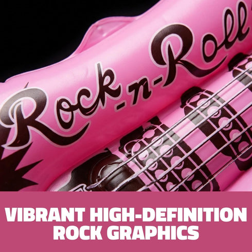 24 Inch Dozen Rhode Island Novelty Rock Guitar Inflatables, One