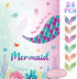 WERNNSAI Pin The Tail on The Mermaid Game - Mermaid Party Decorations with 21'' x 28'' Poster & 24 Pcs Tail Stickers