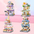 MEIEST 4 Set,Simulation Mini City Shop Street View Building Blocks Model Architecture Collection Particle Construction