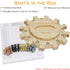 Set-Including 7.89-Inch 12 12 70-Sheet plusvivo Mexican Train Dominoes Accessories a Wooden Mexican Train Hub up