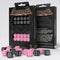 Fortress Compact D6: Black & Pink by Q-Workshop - Dice for RPG Board Games