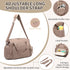Fwkekye Diaper Bag Tote, Crossbody Large Travel Baby Bag for boys & Girls with Changing Pad & Pacifier Case, Brown