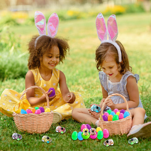 36pcs Easter Pull Back Cars with Easter Eggs, Mini Race Cars for Kids Easter Basket Stuffers and Party Favors