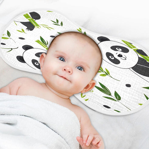 YETTASBIN Panda Muslin Baby Burp Cloth, Super Soft Absorbent Cotton Burp Rag Baby Bibs Feeding Cloth for Newborn Boys