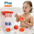 Bath Toys - Bathtub Basketball Hoop for Toddlers, Shower Toys with 4 Soft Balls, Mold Free, Strong Suction Cup