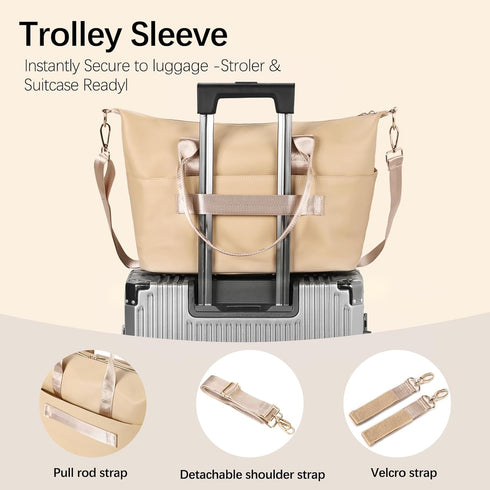 vosmles Diaper Bag Large Tote Baby Bag, Diaper Bag Purse, Capacity Travel for Labor Delivery