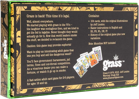 TDC Games Grass Card Game - Fast Paced Novelty Game for 2-6 Players, Fun for Adults and Friends