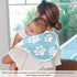 decor gift 4 Pack 22x11in Cotton Burp Cloths Soft Touch Cute Cartoon White Paw Prints Feed Cloth for Unisex Newborns
