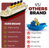 TUBTASTIC Set 6 Titanic Toy Gift Floating RMS Titanic with Iceberg | Bath & Pool Toy | Original Design