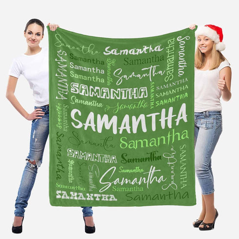 InterestPrint 50 60 Inch Customized Baby Blankets with Names, Personalized Baby Girls Blanket Initial Swaddle Blanket
