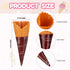 Haiabei 80 Pcs Mini Realistic Artificial Ice Cream Cone Adorable Ice Cream Cone Pretend Play Food Dollhouse