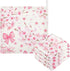 Nander 3Pack Baby Muslin Washcloths,Cherry Blossoms and Bows Soft Face Cloths for Newborn,
