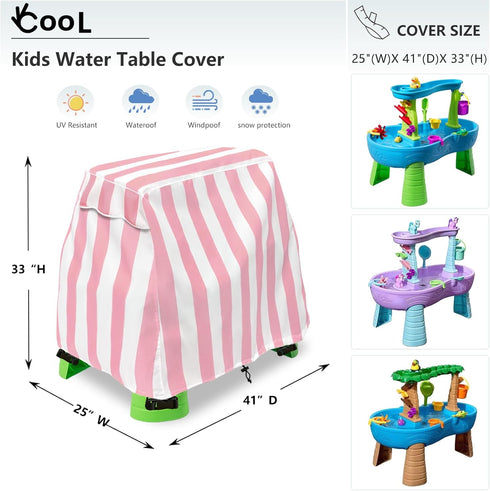 Kids Water Table Cover for Step 2 - Outdoor Water Table Toys Cover for Toddlers 1-3, Cute Colors and Patterns